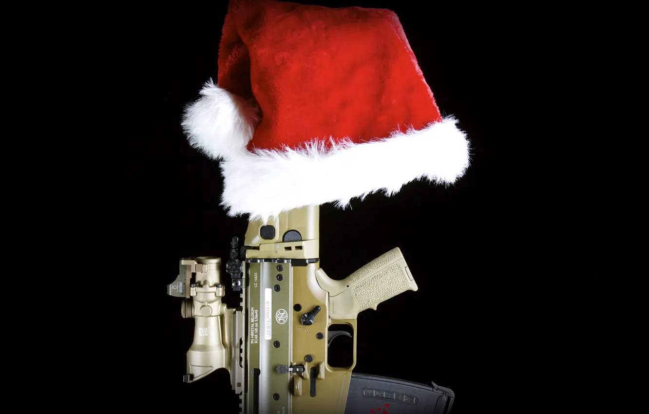 Photo wallpaper background, holiday, machine, rifle, combat, cap, assault, FN SCAR