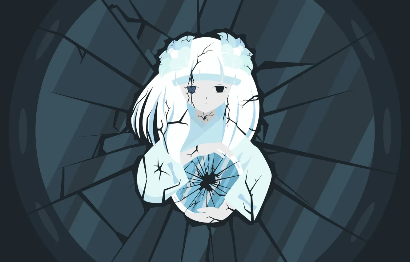 Photo wallpaper mirror, girl, Inuyasha, InuYasha