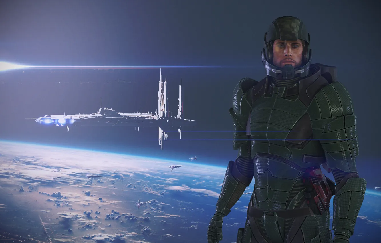 Photo wallpaper shepard, Shepard, Mass Efect