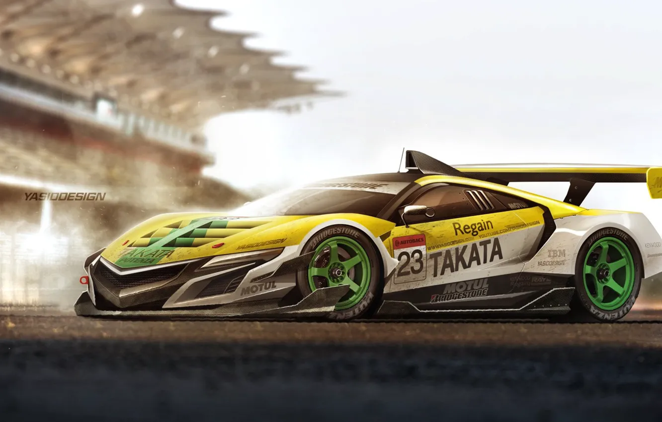 Photo wallpaper car, machine, auto, rendering, background, figure, art, car