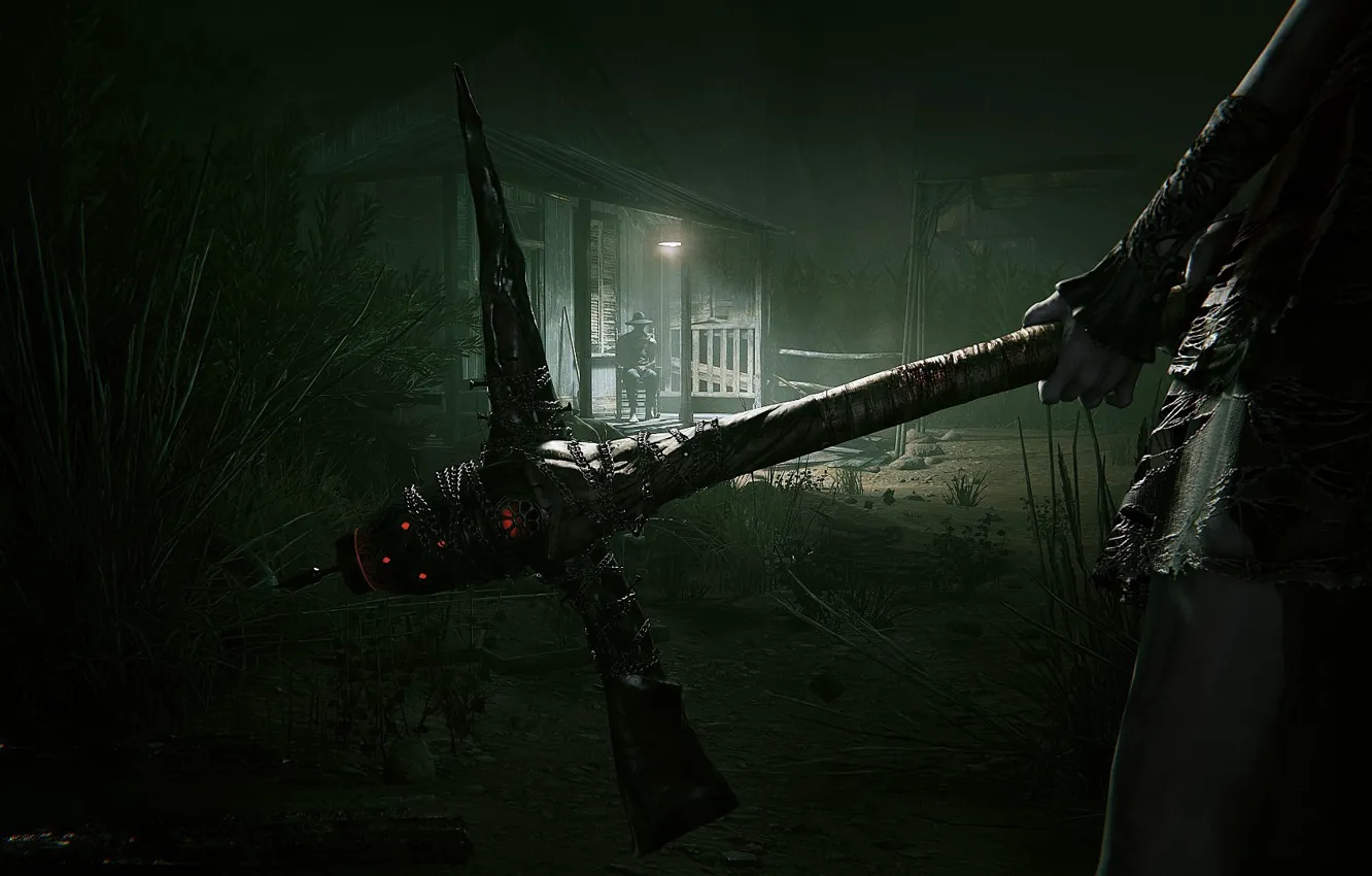Photo wallpaper hands, home, weapons, light, Outlast 2, night