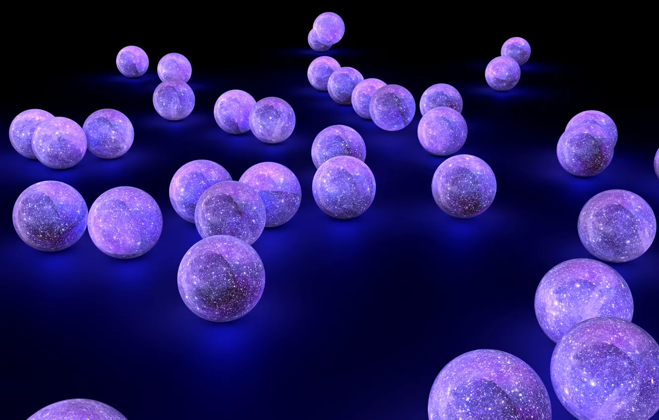 Photo wallpaper blue, balls, balls, Crystal