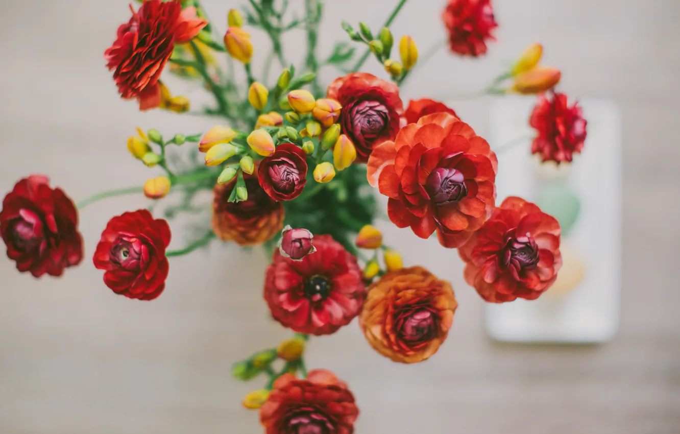 Photo wallpaper flowers, bouquet, petals