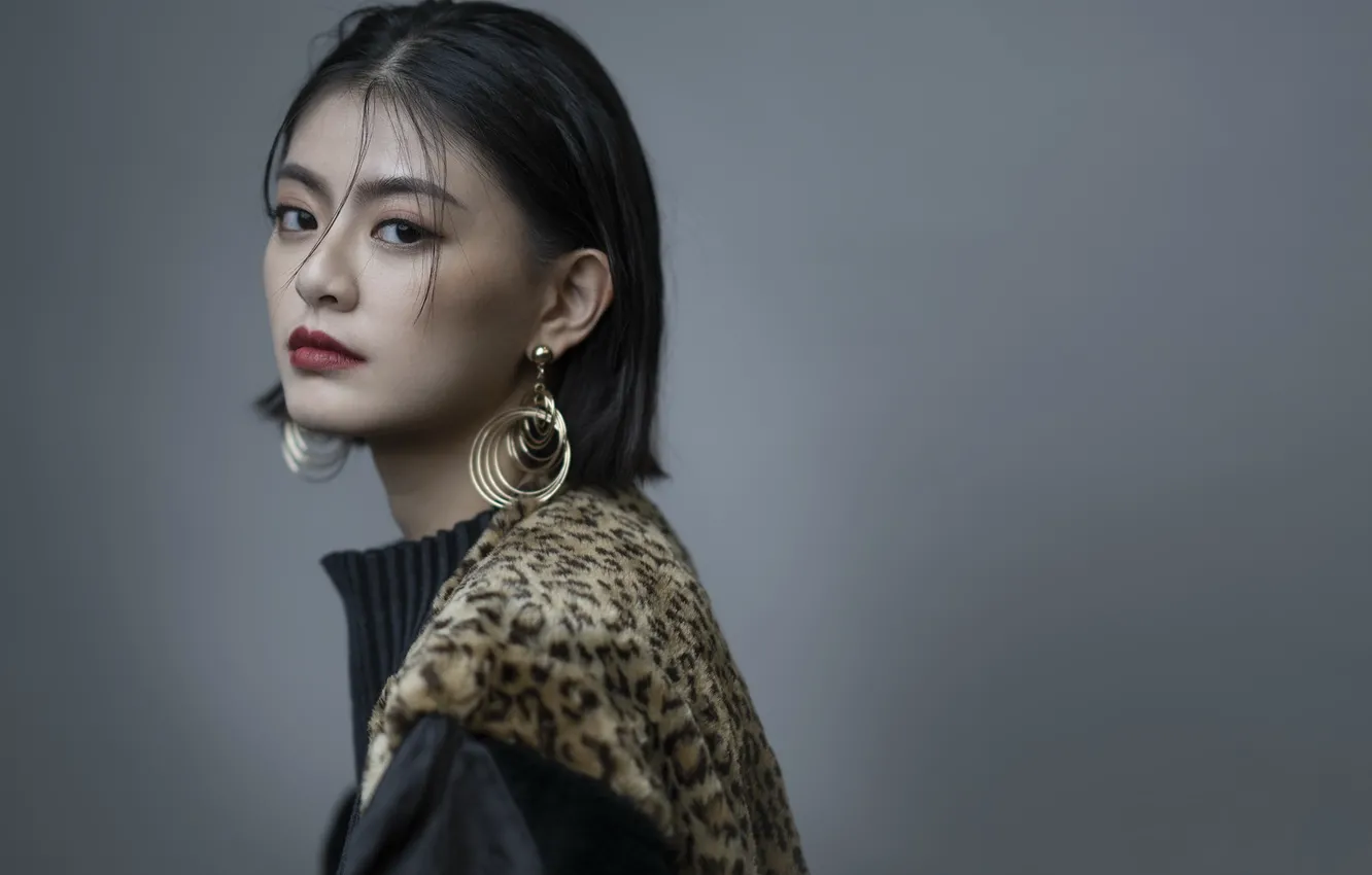 Photo wallpaper girl, portrait, Asian