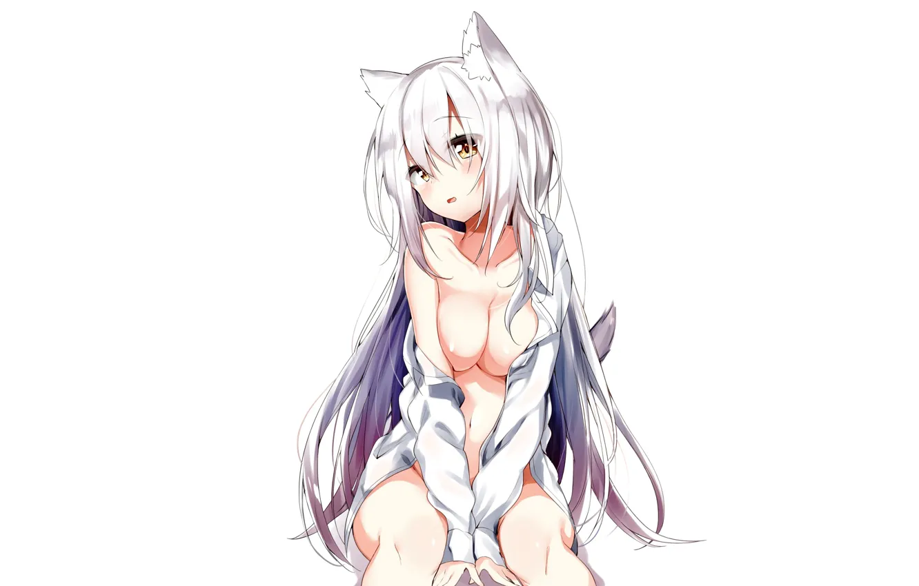 Photo wallpaper girl, neko, kitty, cutie, ears