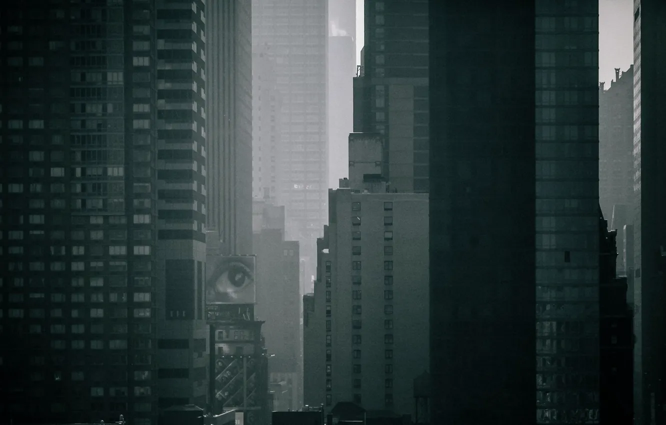 Photo wallpaper the city, home, skyscrapers, architecture