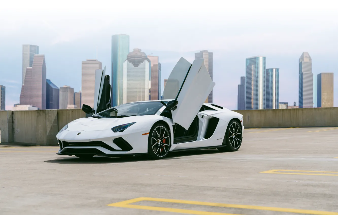 Photo wallpaper Lamborghini, supercar, 2018, Aventador, Aventador S