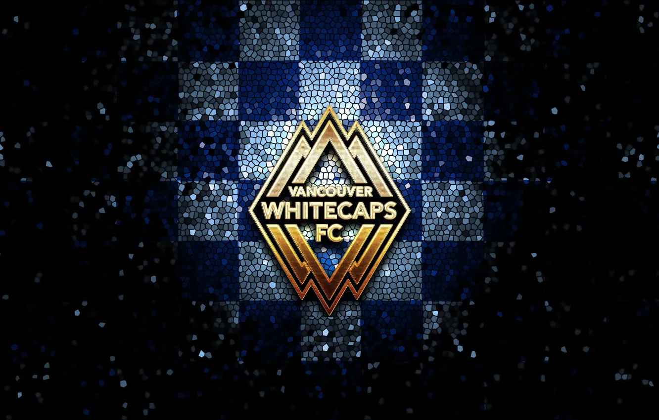 Photo wallpaper wallpaper, sport, logo, football, glitter, checkered, MLS, Vancouver Whitecaps