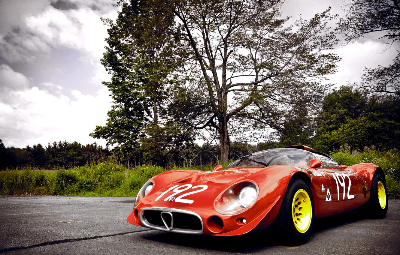 Photo wallpaper race, old, Alfa Romeo, the car