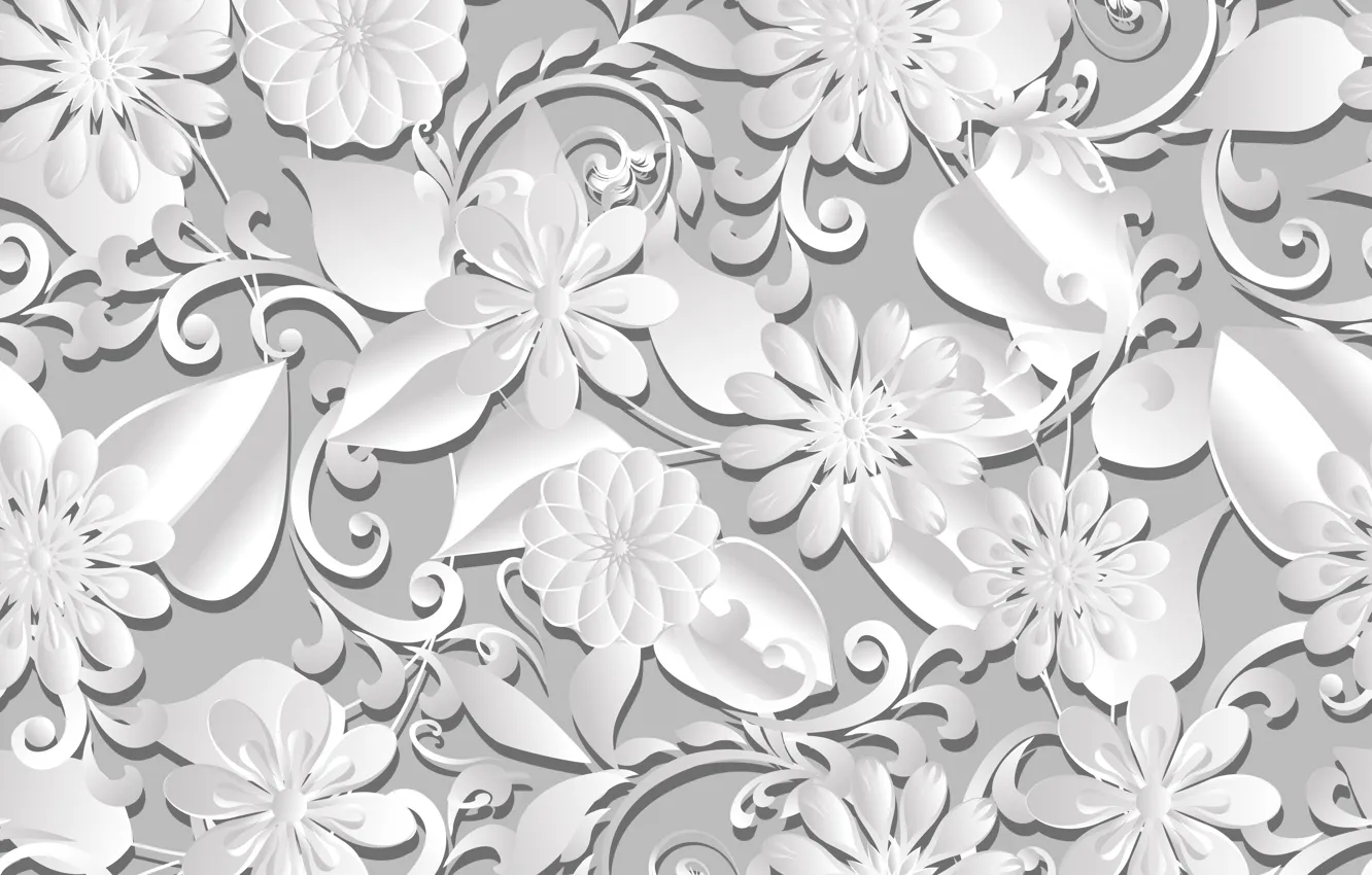 Photo wallpaper Flowers, pattern, pattern, seamless, Floral, seamless