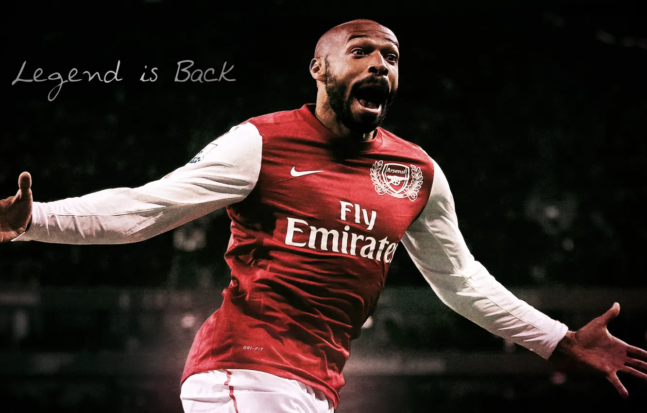 Photo wallpaper Thierry Henry, The gunners, French footballer