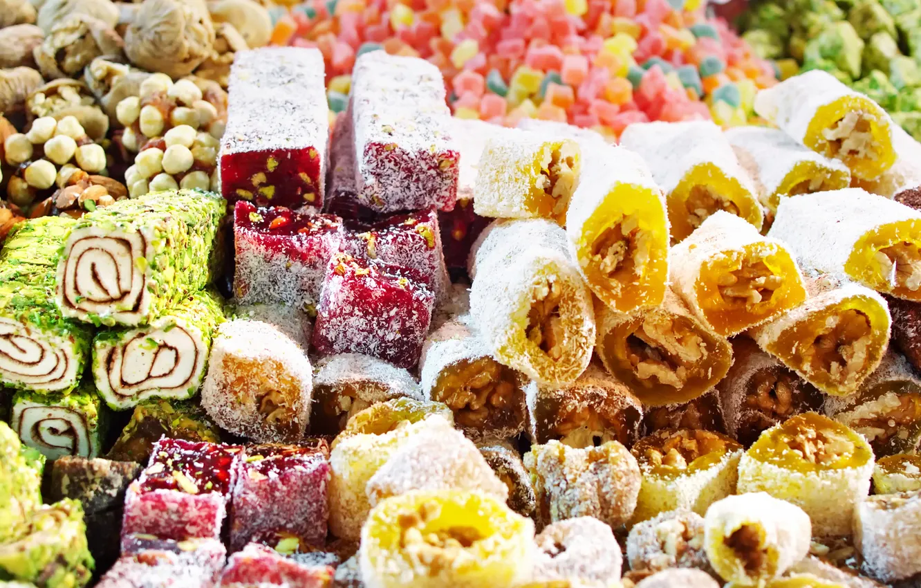 Photo wallpaper sweets, East, colors