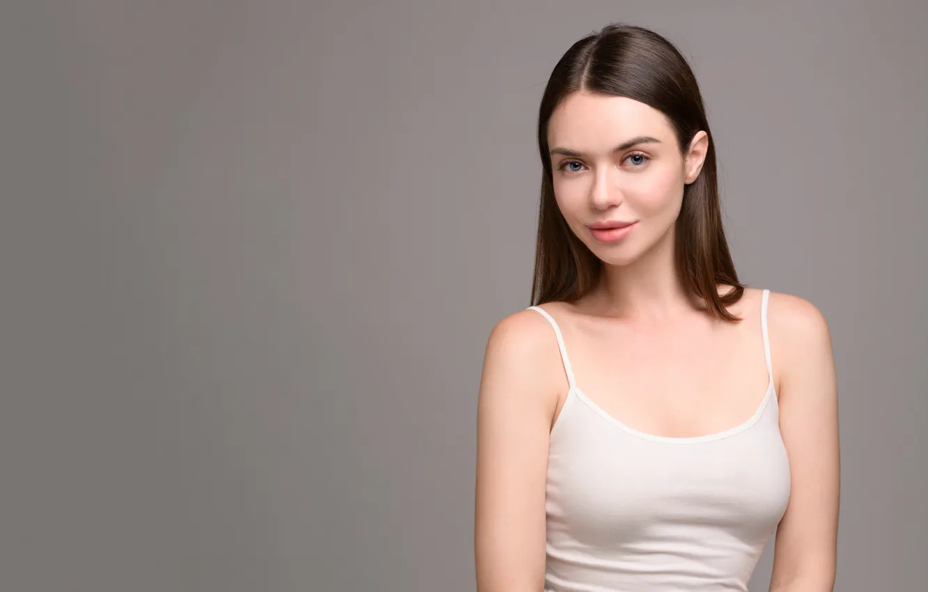 Photo wallpaper look, girl, model, Mike, brown hair