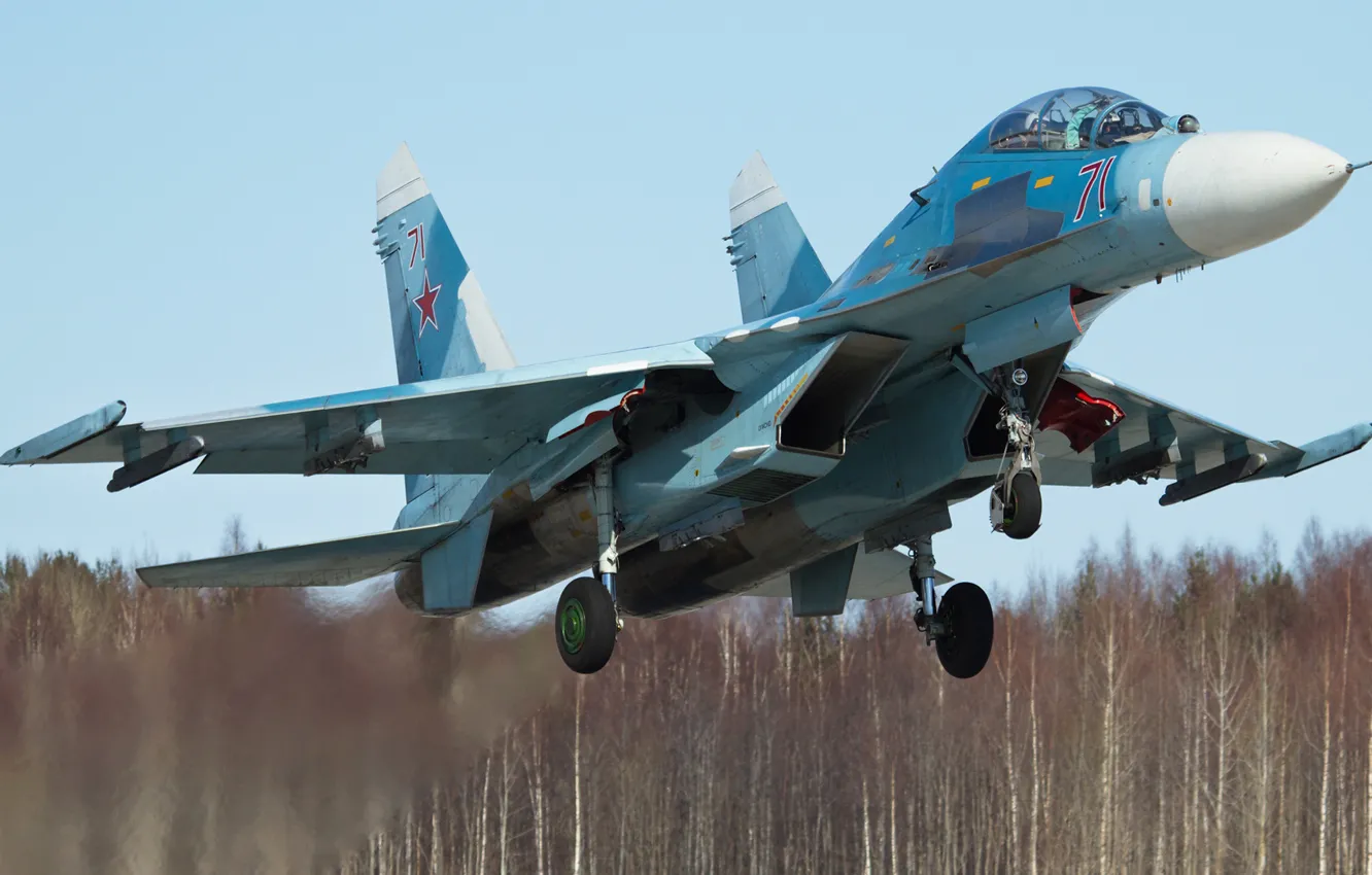 Photo wallpaper chassis, BBC, Su-27UB, Flanker-С, double training-combat fighter