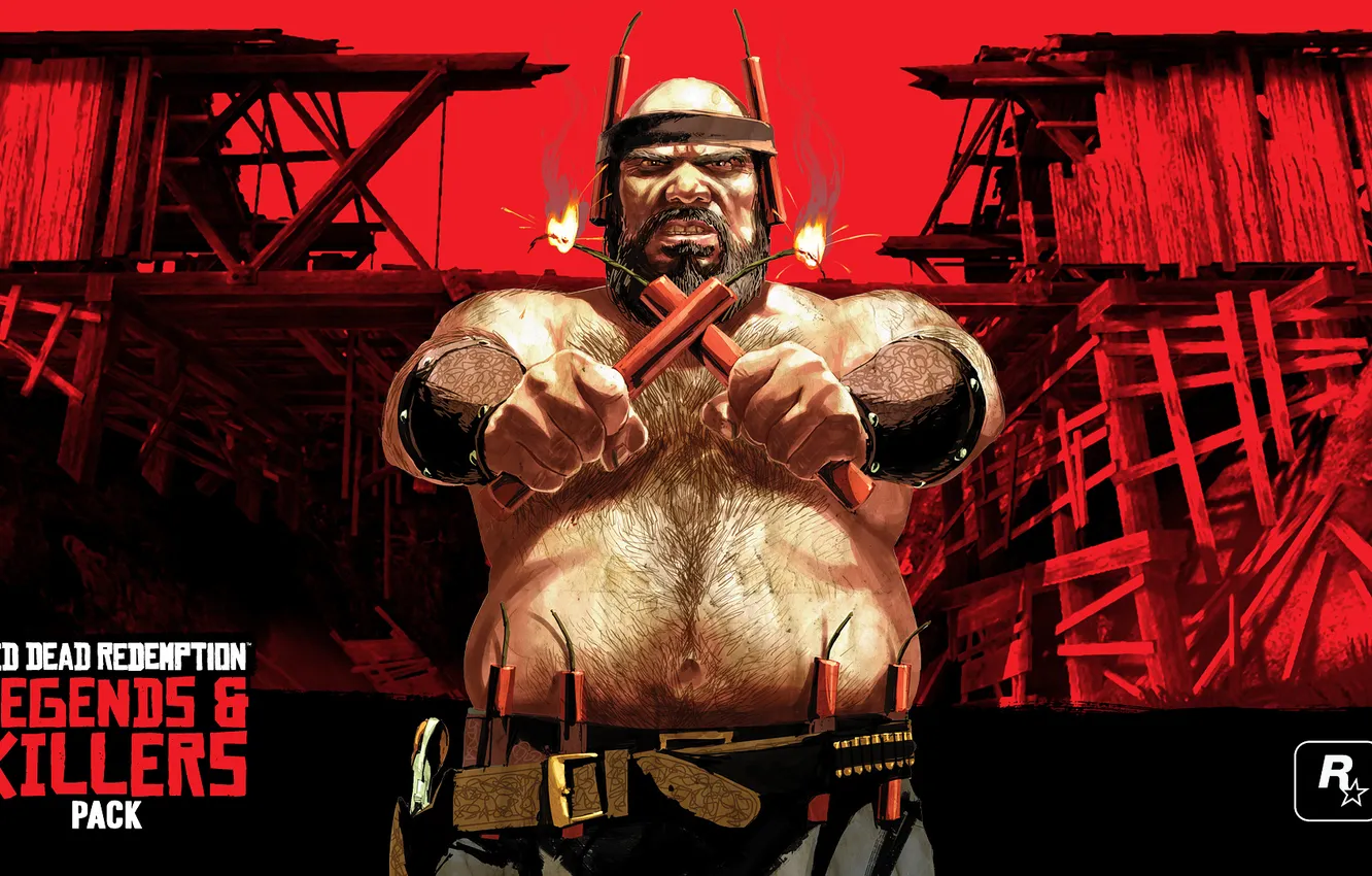 Photo wallpaper man, dynamite, Rockstar, Red Dead Redemption