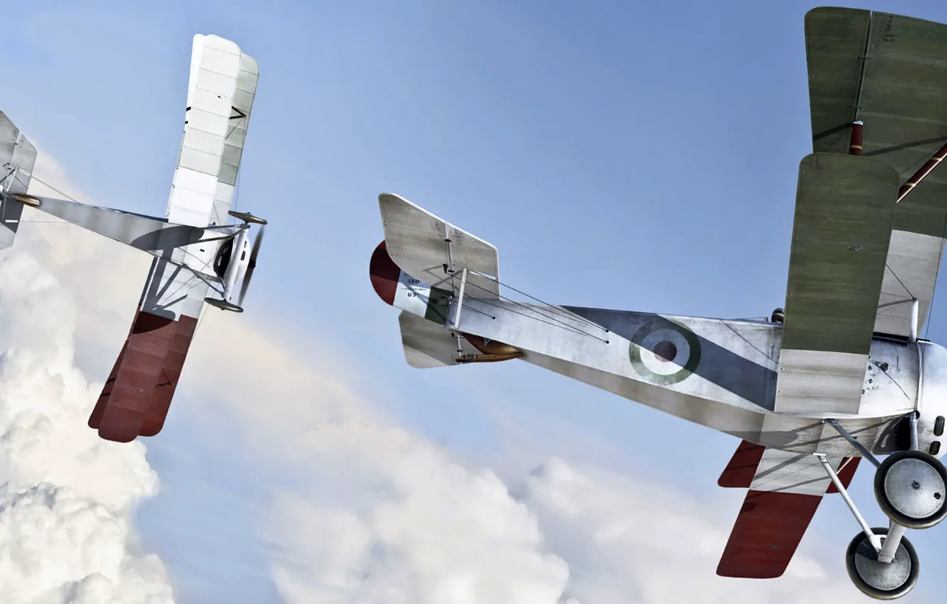 Photo wallpaper figure, fighter, art, polutoraplan, Nieuport, Antonis Karidis