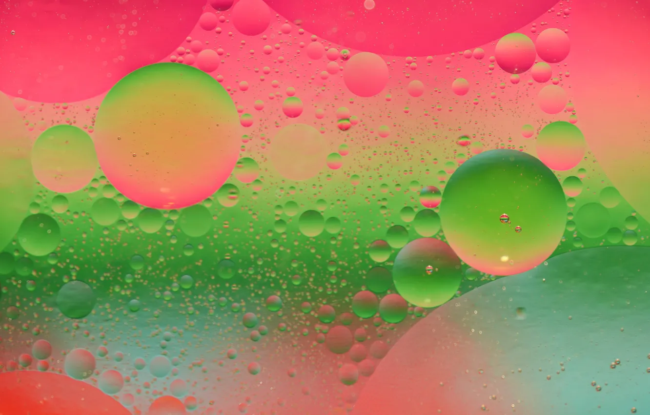 Photo wallpaper water, bubbles, abstraction, paint, oil, the air