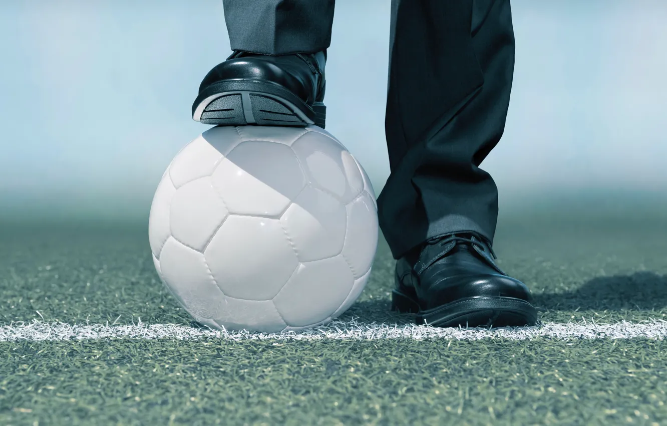 Photo wallpaper soccer, ball, suit