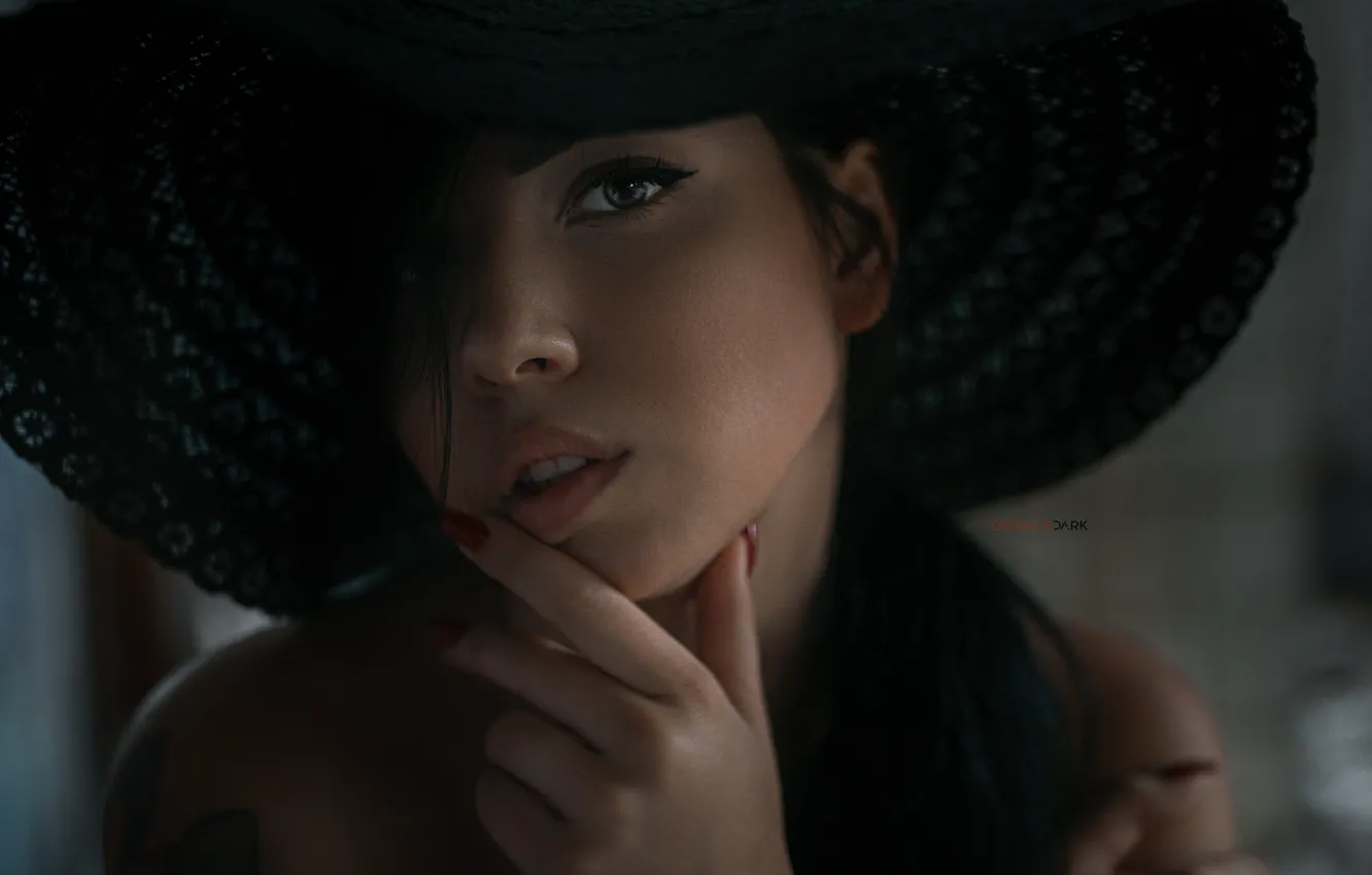 Photo wallpaper look, hat, Angelina Sorokina, Alexander Drobkov-Dark