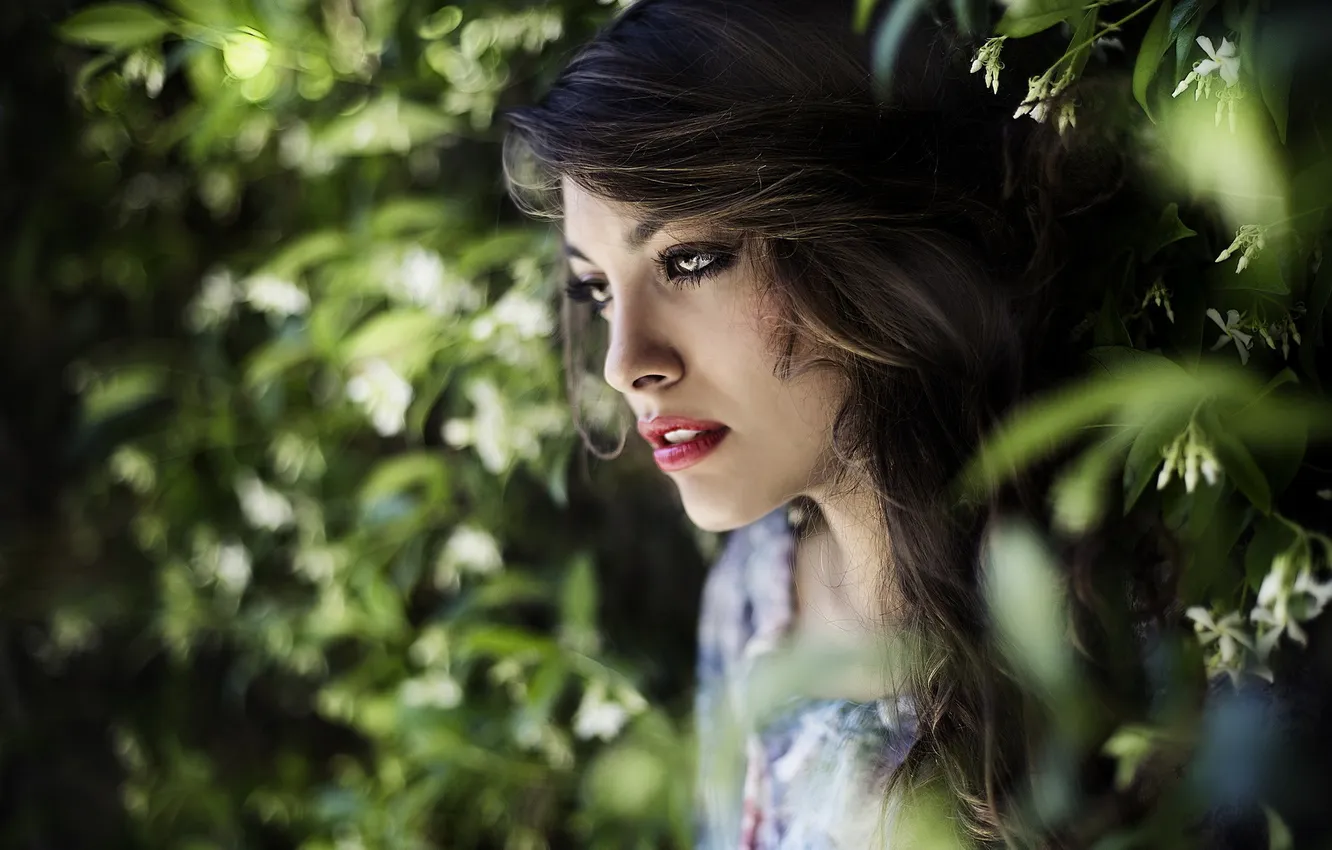 Photo wallpaper look, girl, portrait