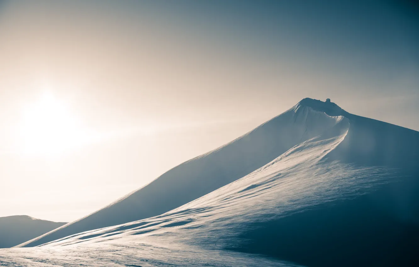 Photo wallpaper ice, sky, landscape, nature, winter, mountain, snow, Antarctica