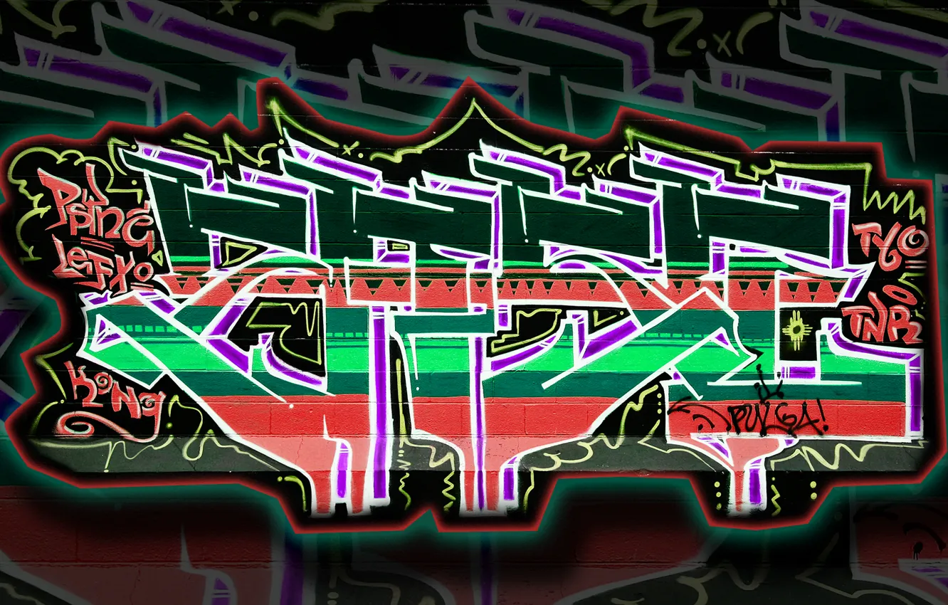 Photo wallpaper graffiti, art, paint