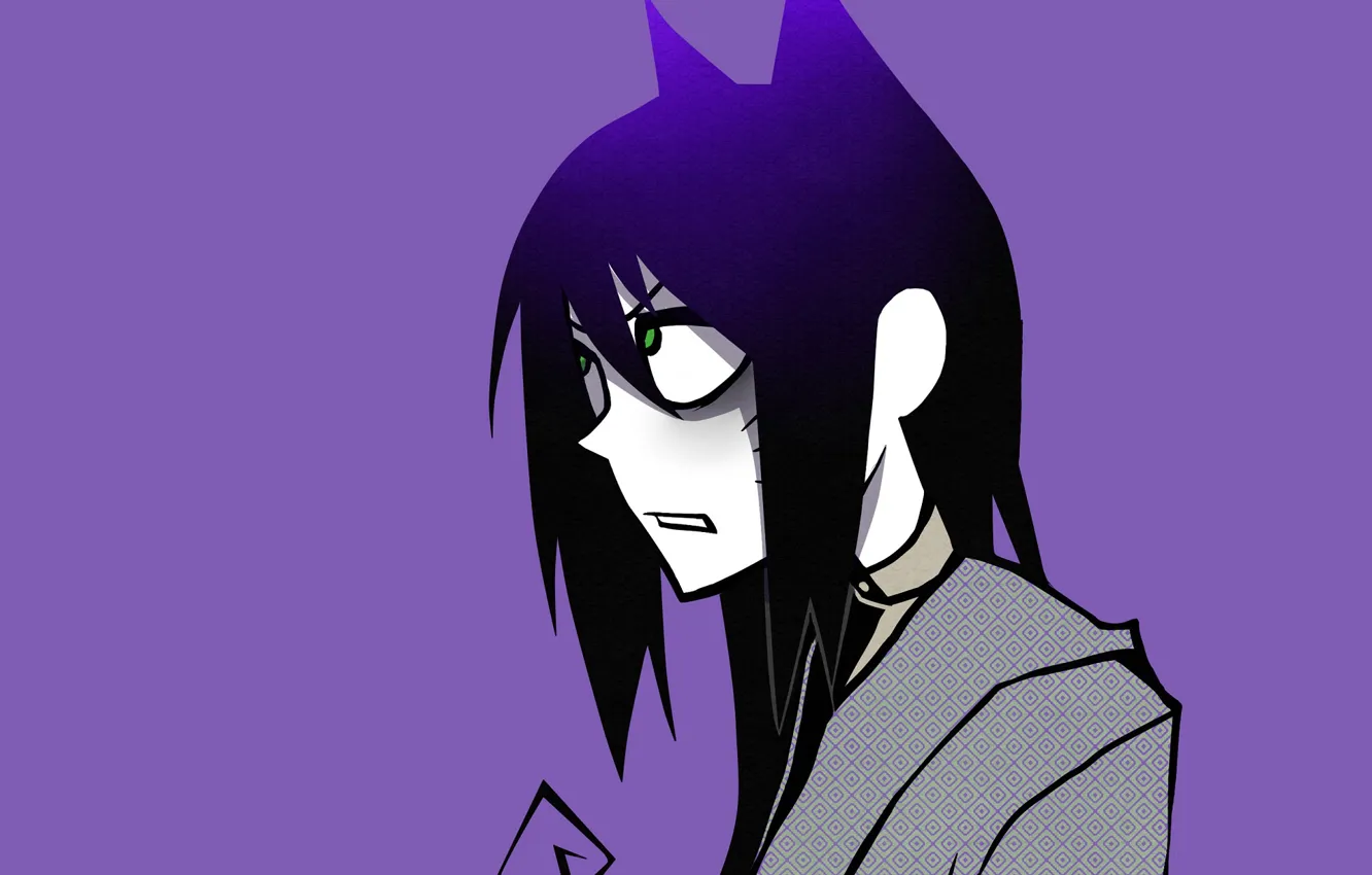 Photo wallpaper the demon, werewolf, black hair, art, irritation, Mizukichi