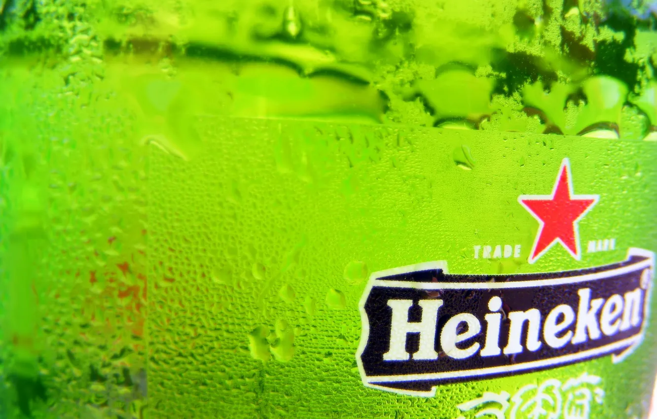 Photo wallpaper green, beer, hineken