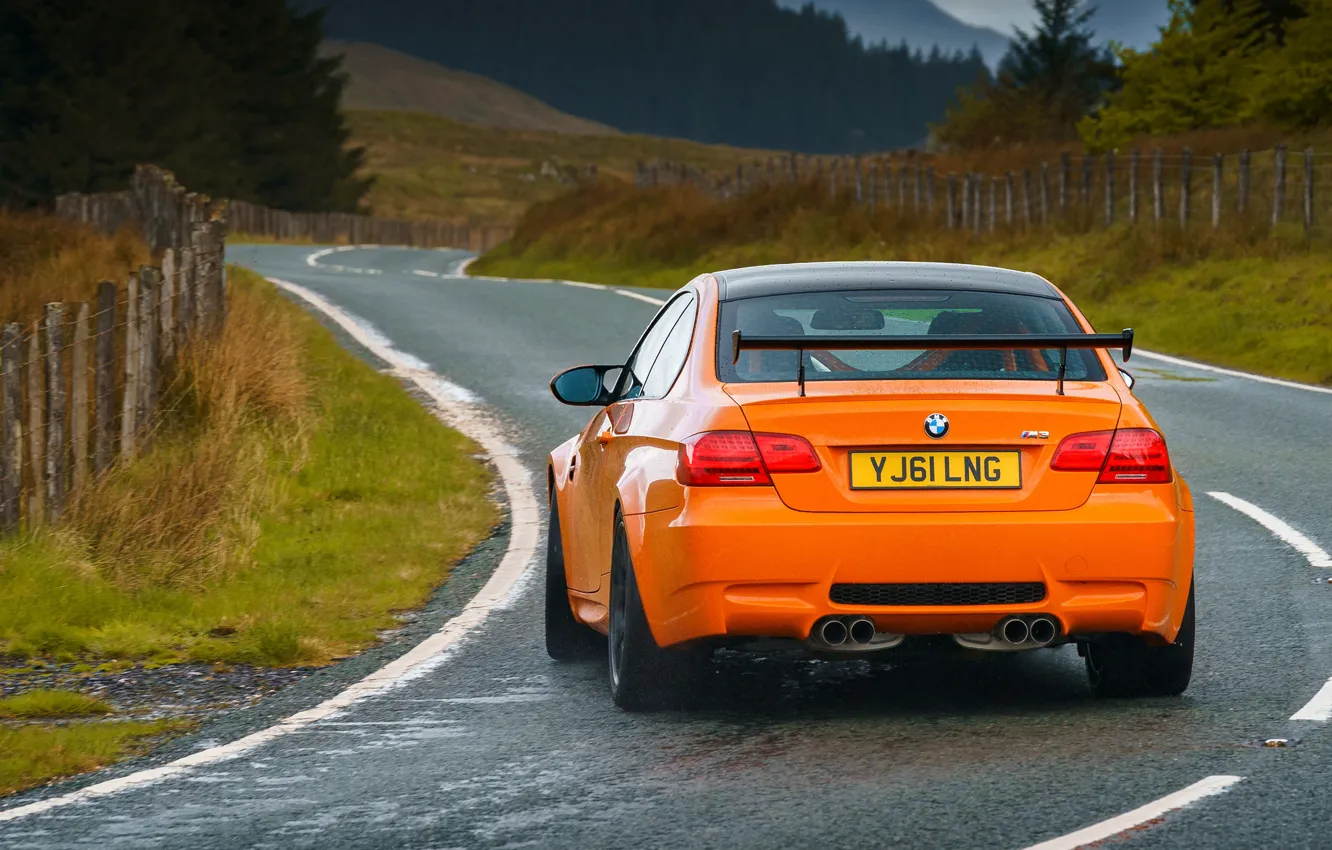 Photo wallpaper BMW M3 GTS, E92, BMW, rear view