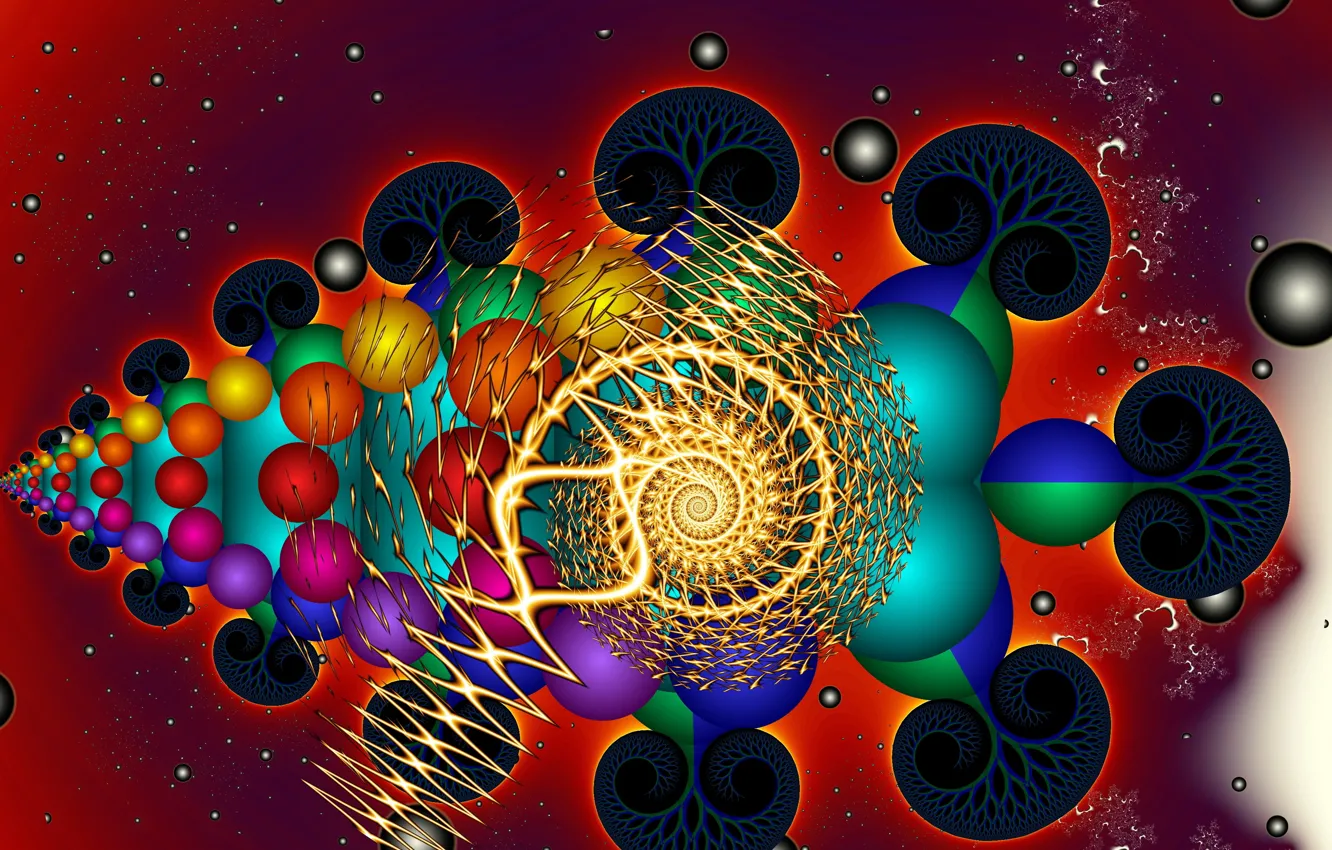 Photo wallpaper abstraction, color, form, fractal