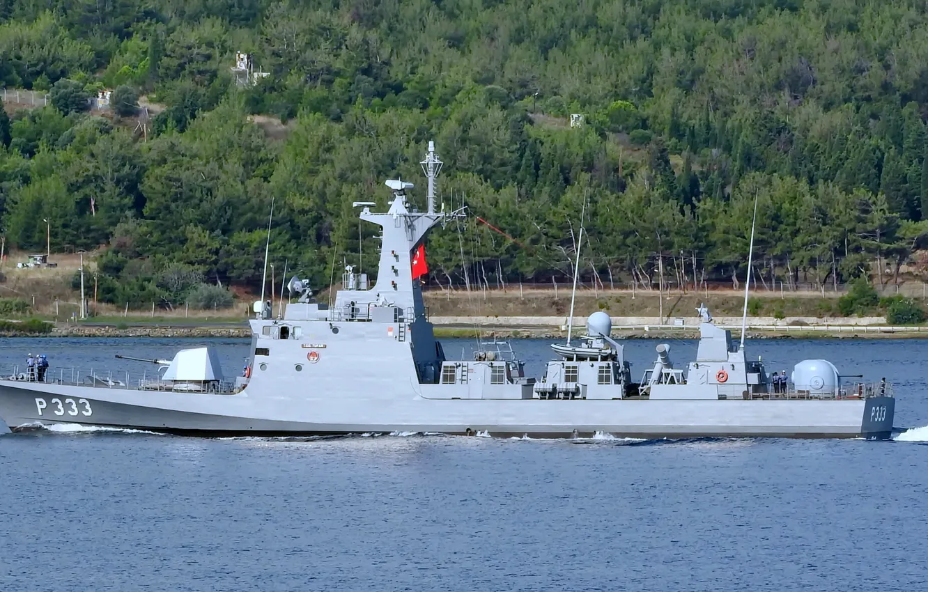 Photo wallpaper boat, Turkey, rocket, Flood
