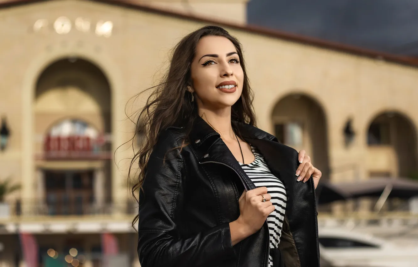 Photo wallpaper smiling, Albina, Sergey Artamonov