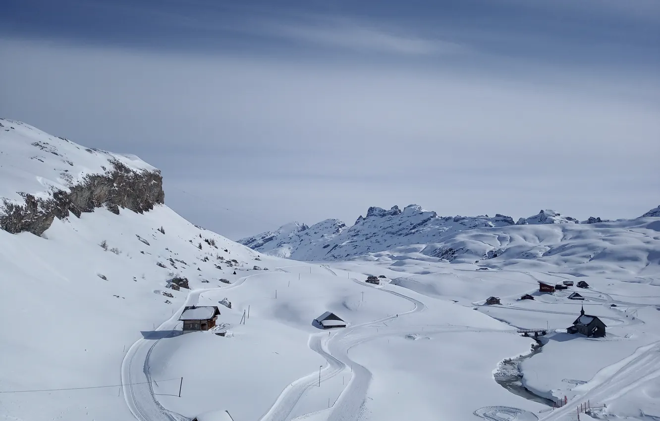 Photo wallpaper Switzerland, Alps, Melchsee-Frutt