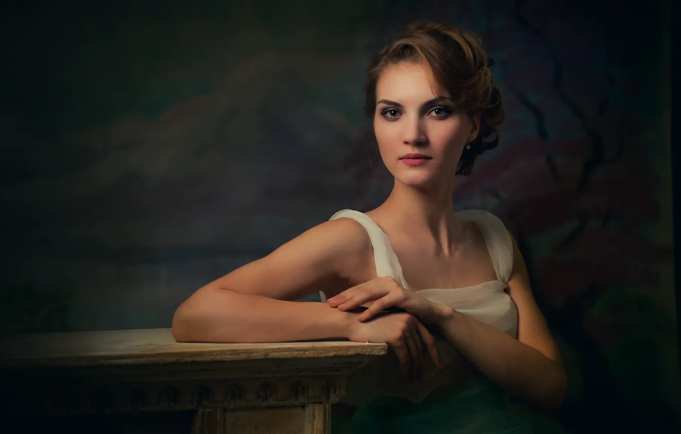 Photo wallpaper look, beauty, beauty, look, femininity, Model Posing, charming woman, model posing