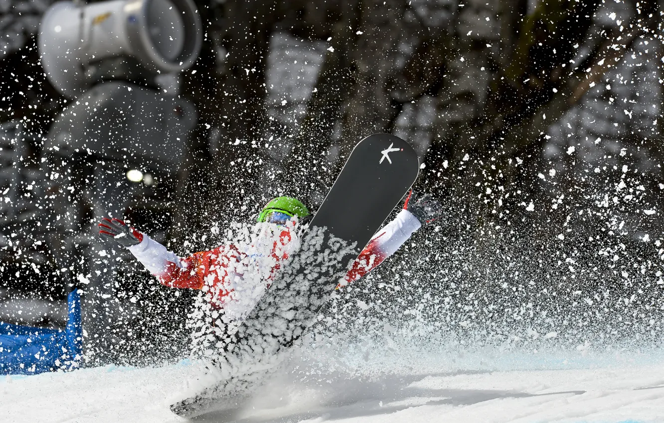 Photo wallpaper snowboard, Sochi 2014, Paralympic winter games