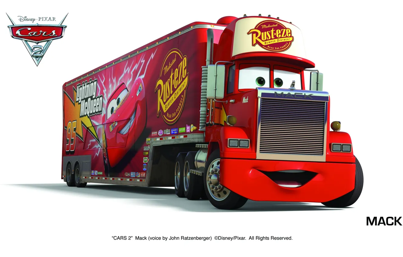Photo wallpaper machine, Pixar, mack, cars 2, cars 2