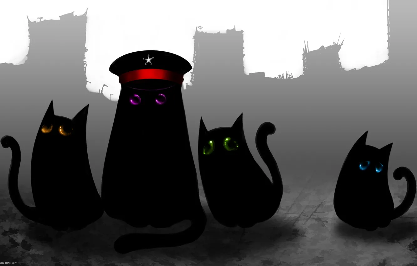 Photo wallpaper captain, pilot, sniper, kitty, romance of the Apocalypse, romantically apocalyptic, engineer