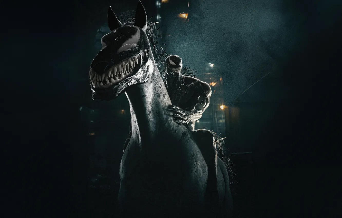 Photo wallpaper horse, crazy, Venom, Goes