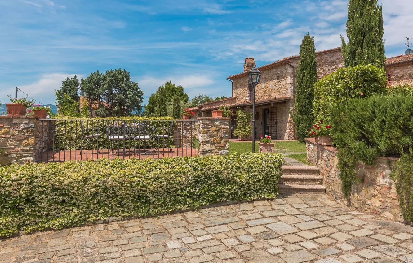 Photo wallpaper Villa, Italy, architecture, terrace, Tuscany, Villa Dell'Angelo, 18th Century