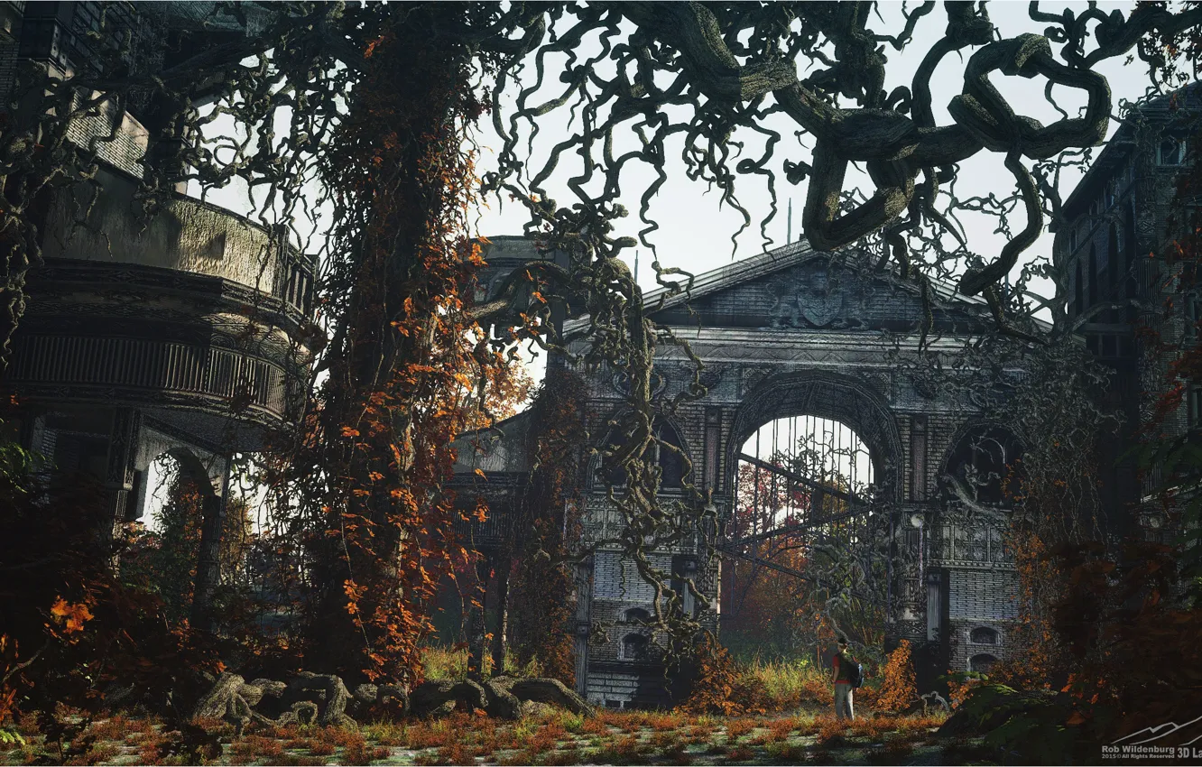 Photo wallpaper the building, people, arch, desolation, Abandoned Places part 2