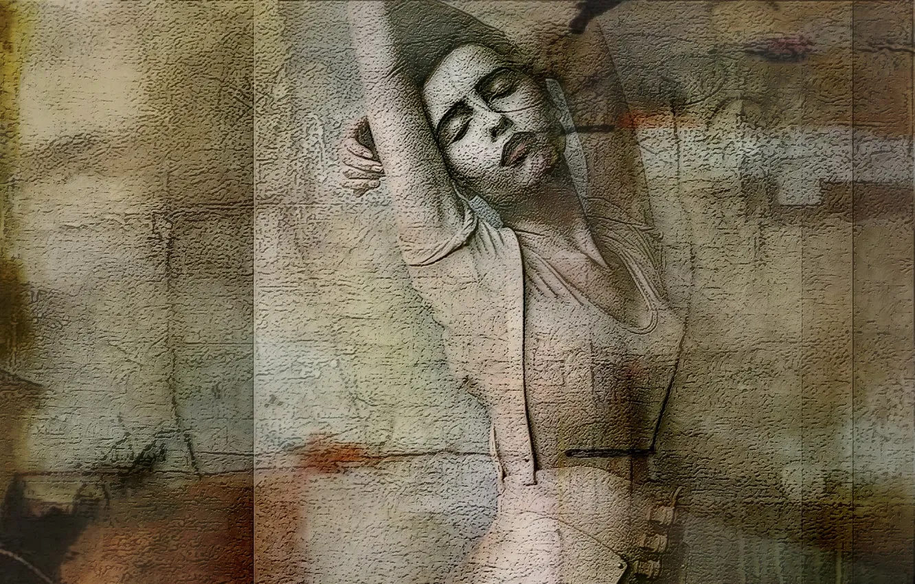 Photo wallpaper girl, pose, background