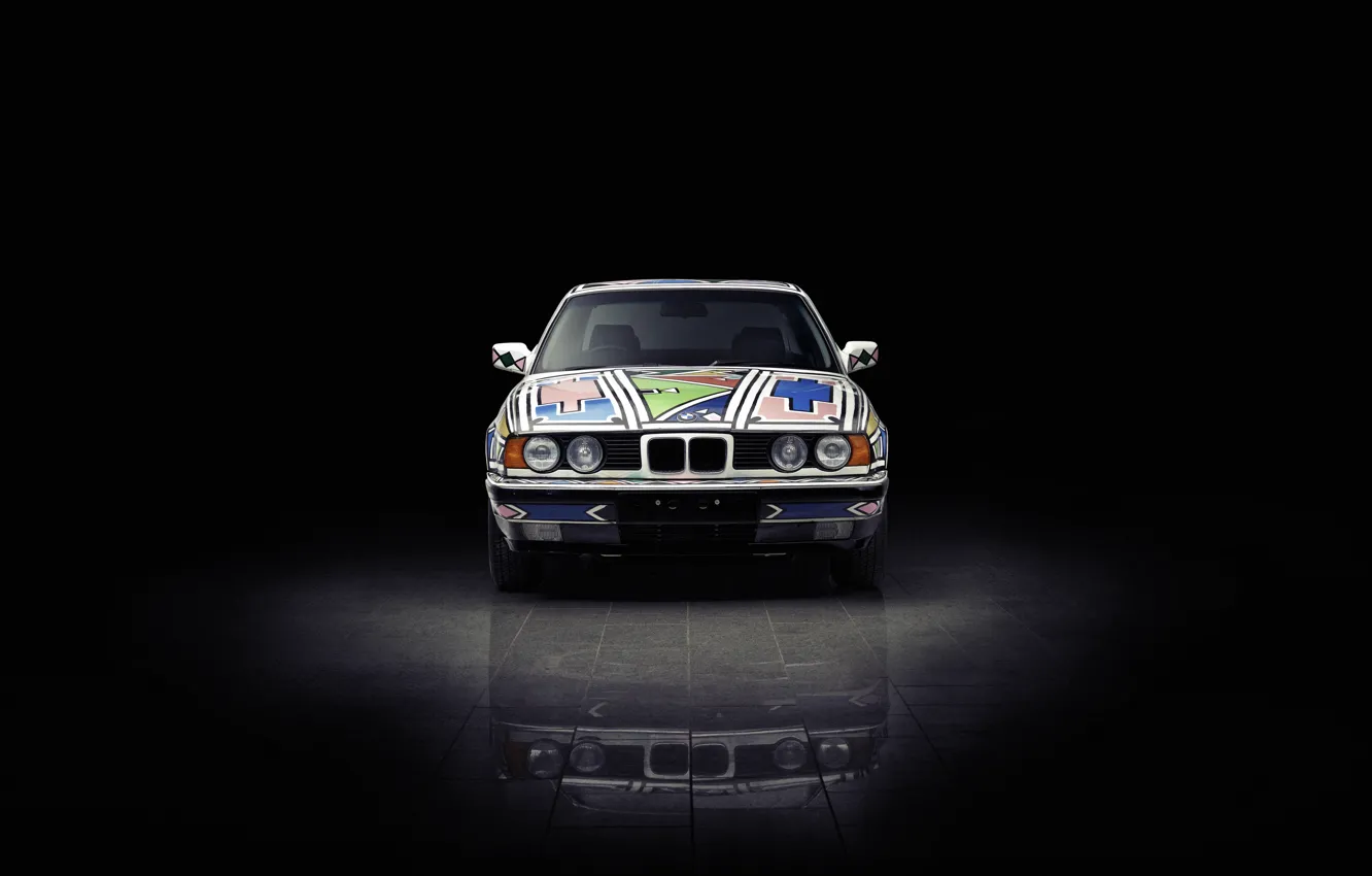 Photo wallpaper BMW, E34, 5 Series, BMW 525i Art Car by Esther Mahlangu