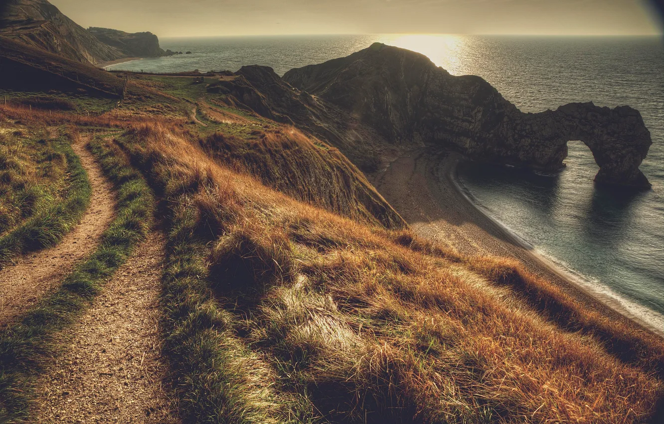 Photo wallpaper landscape, Dorset, Durdle Door