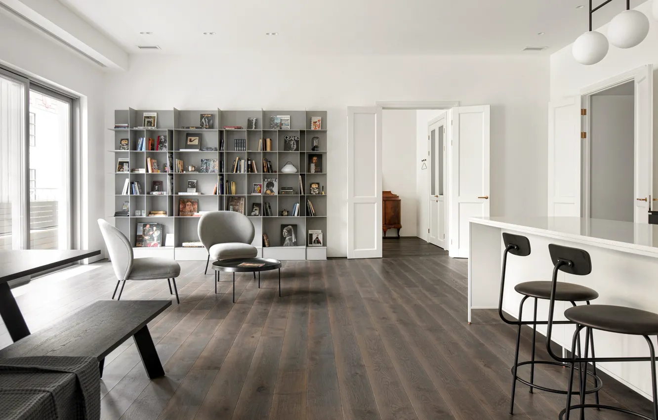 Photo wallpaper interior, kitchen, living room, dining room, by Int2architecture, Interior MFN