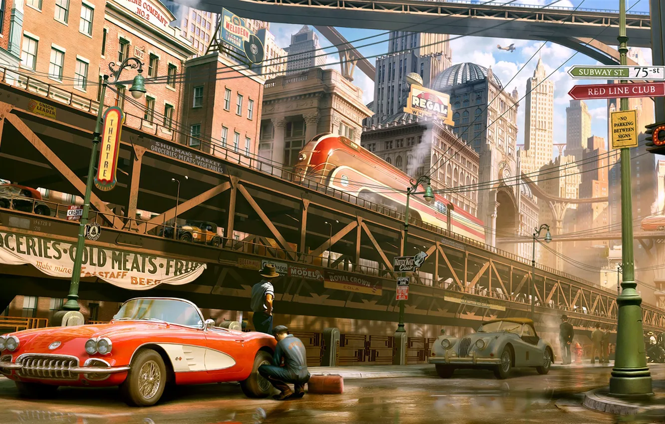 Photo wallpaper the city, Vladimir Manyukhin, Metro-city, Metro City