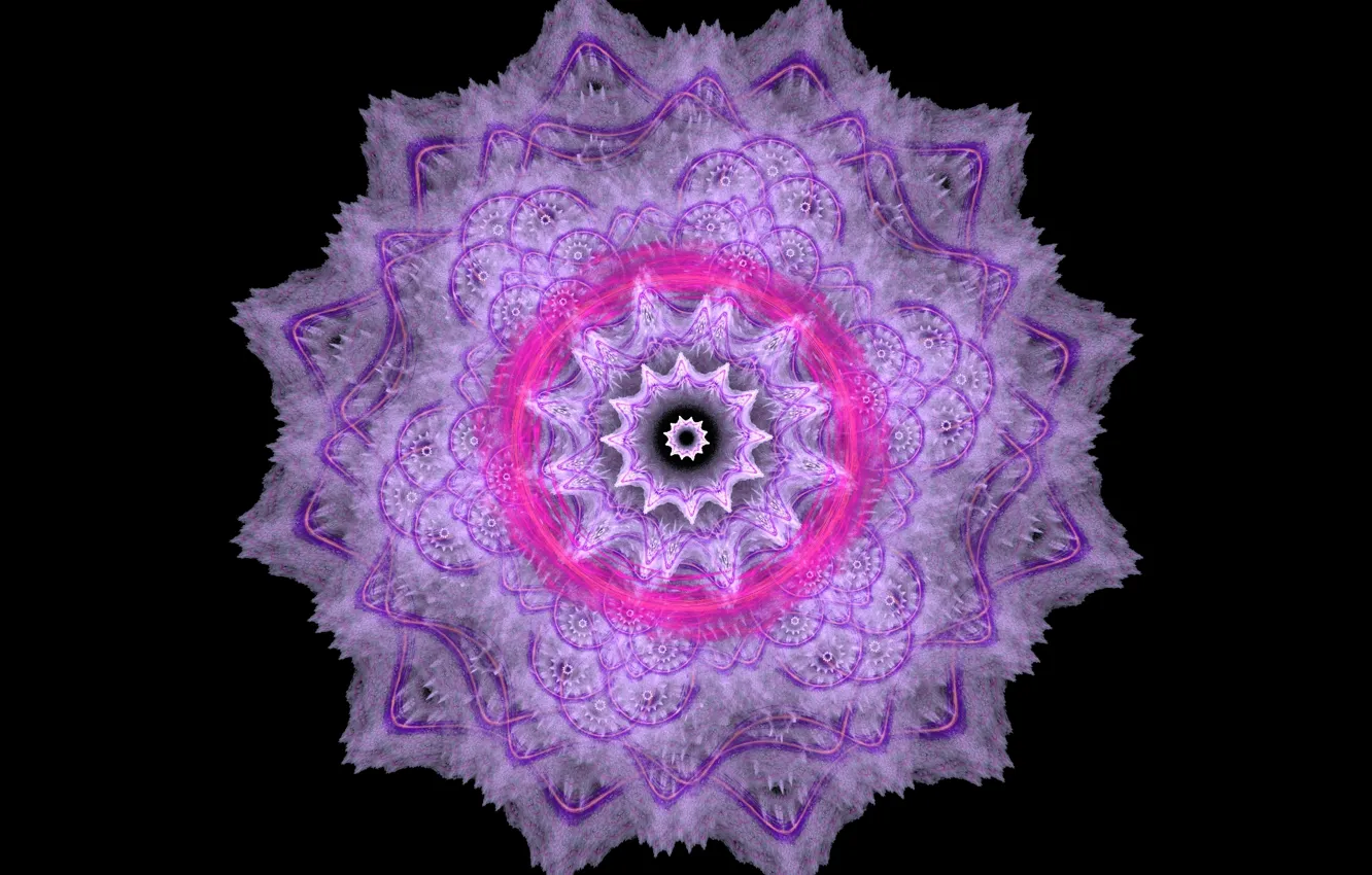 Photo wallpaper circles, flowers, snowflakes, abstraction, background, Wallpaper, figure, fractal