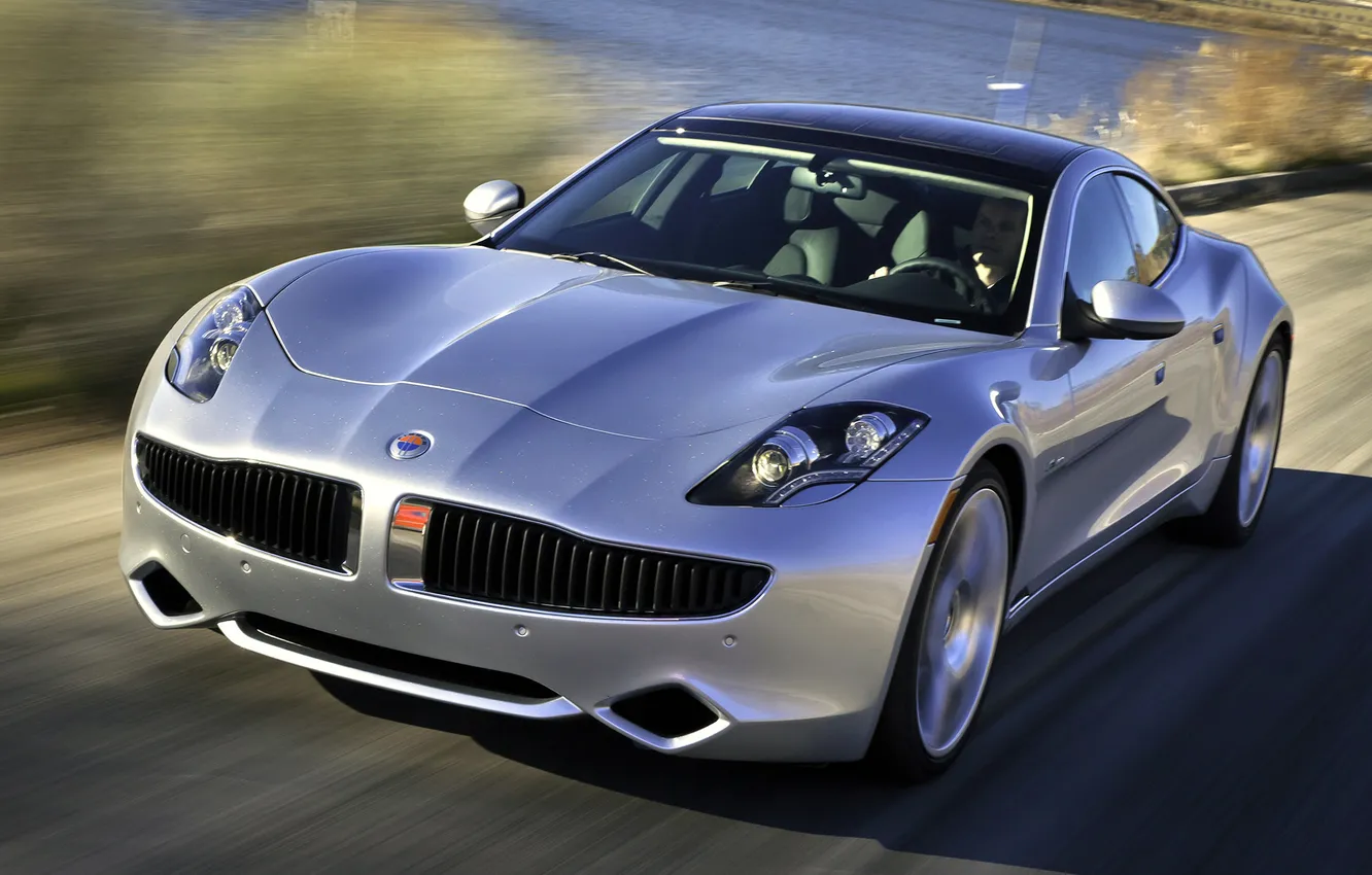 Photo wallpaper road, auto, speed, Fisker, EVer, The Fisker Karma