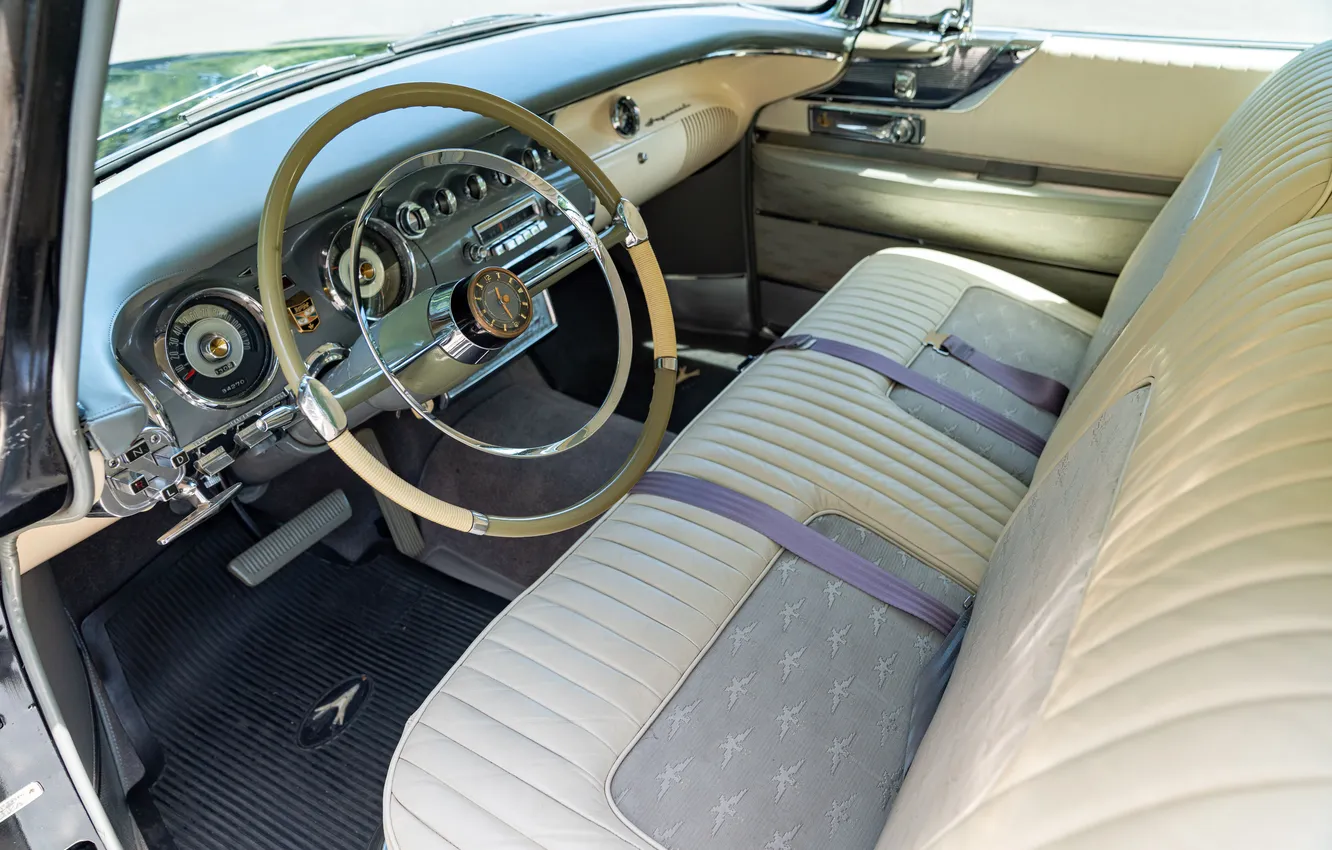 Photo wallpaper retro, coupe, interior, salon, 1956, 1955, Chrysler Imperial 1954, Chrysler Imperial