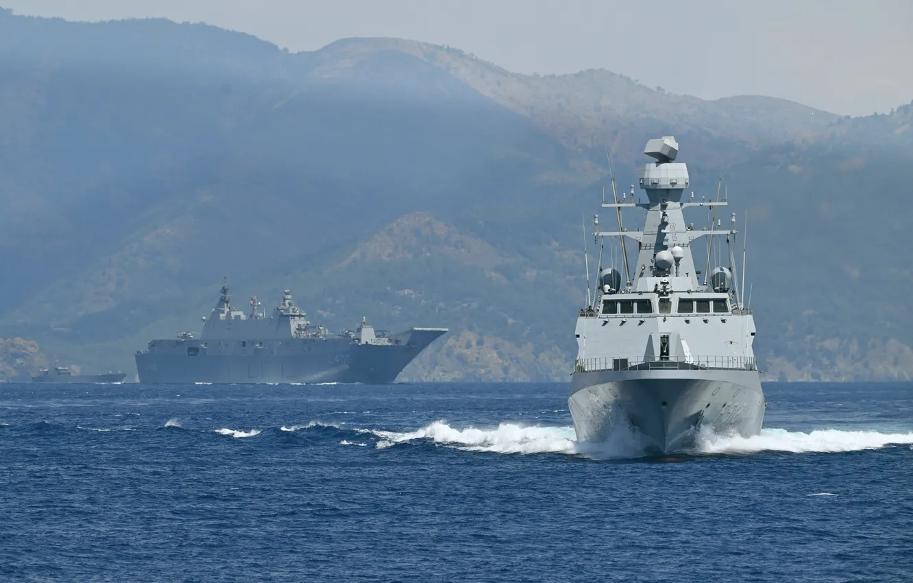 Photo wallpaper Corvette, F512, Turkish Navy, TCG Büyükada