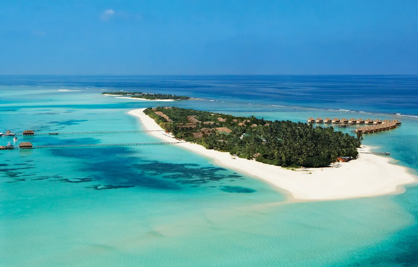 Photo wallpaper Islands, nature, the ocean, the Maldives, Maldives, islands